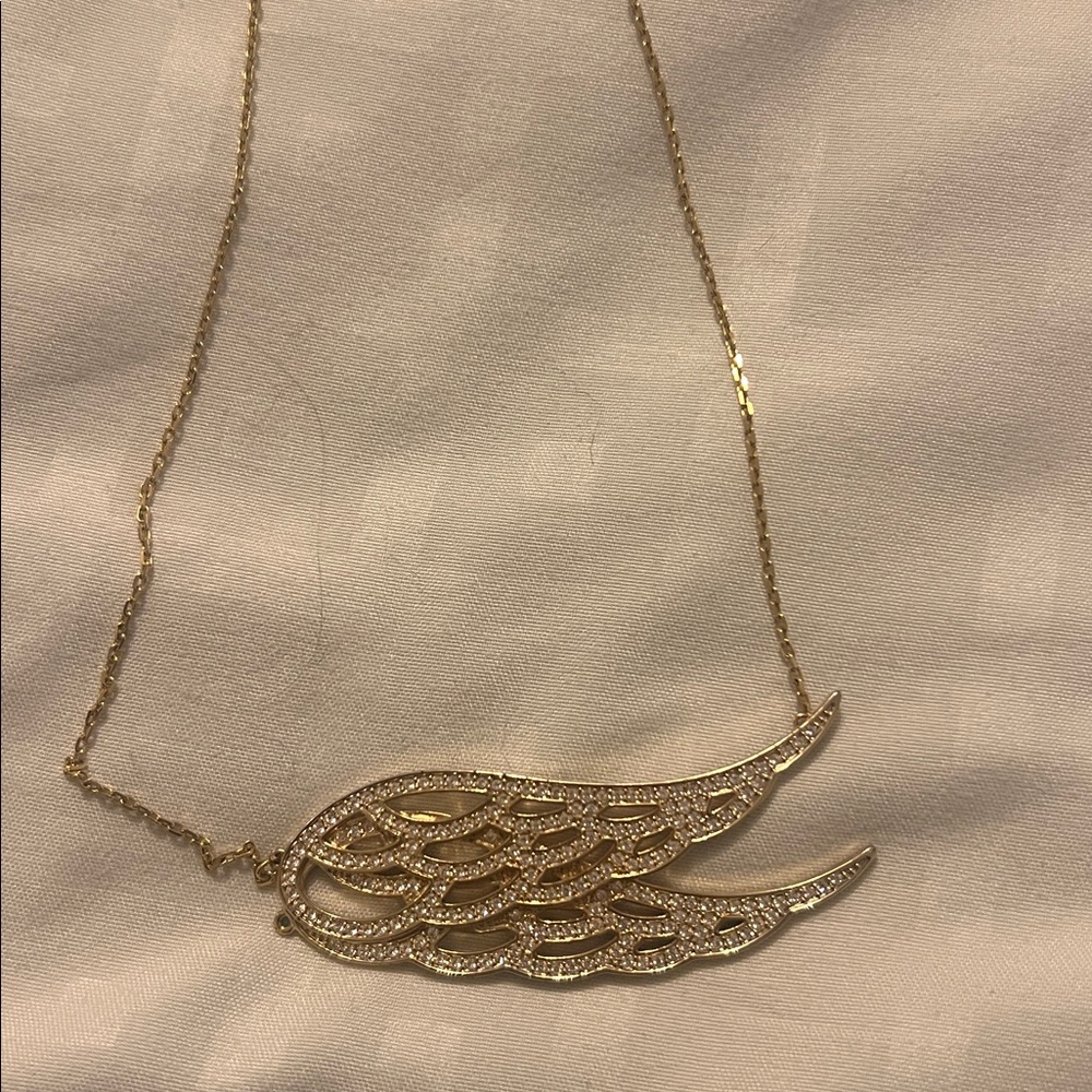 Swarovski angel wing necklace authentic